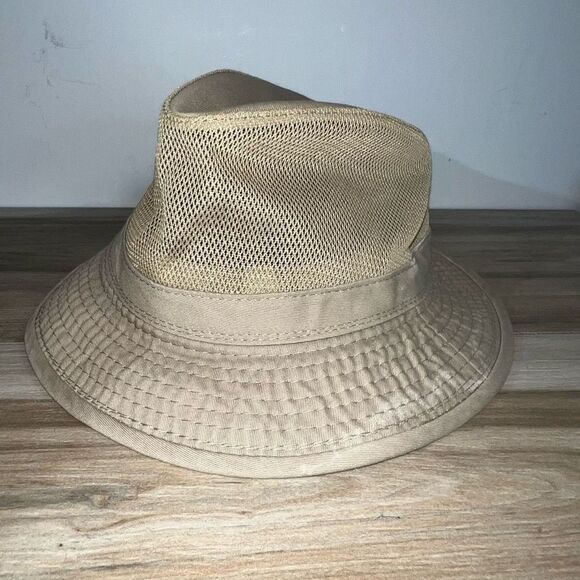 Dorfman Pacific DPC Global Packable Hat XLarge Brown Mesh Top Fishing Safari Cap - Picture 1 of 7